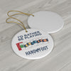 I'd Rather Be Playing Hand & Foot Ceramic Ornament, 3 Shapes